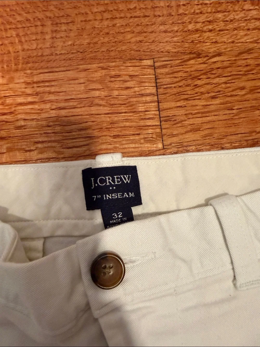 J. Crew Men’s White Chino Shorts